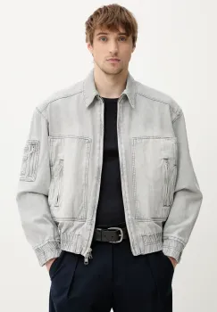 IRO geaca din denim culoarea gri, de tranzitie, MP07AKSEL imagine