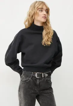 IRO hanorac din amestec de lana culoarea negru, neted, WM14LASIE imagine