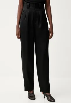IRO pantaloni culoarea negru, lat, high waist, WP23DANNY imagine