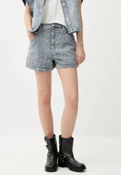 IRO pantaloni scurti din denim cu imprimeu, high waist, WM30VINY imagine