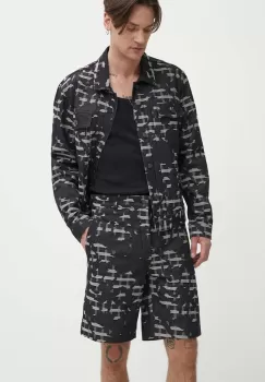 IRO pantaloni scurti jeans barbati, culoarea negru imagine