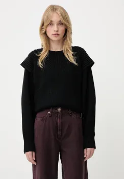 IRO pulover de lana culoarea negru, calduros, WF12AHANU imagine