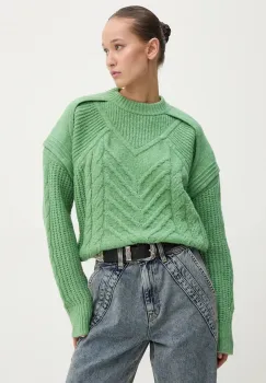 IRO pulover femei, culoarea verde, calduros, WP12SALENO imagine