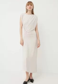 IRO rochie culoarea bej, midi, evazati imagine