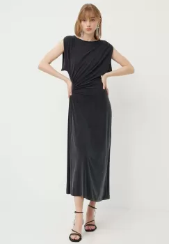 IRO rochie culoarea gri, midi, evazati imagine