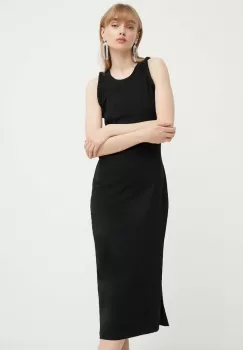 IRO rochie culoarea negru, maxi, mulata imagine
