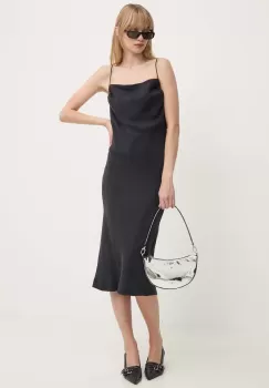 IRO rochie culoarea negru, midi, drept, WP33SORPHEA imagine