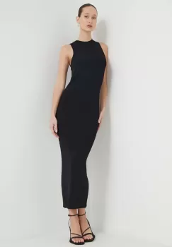 IRO rochie culoarea negru, midi, mulata imagine