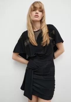 IRO rochie culoarea negru, mini, drept imagine