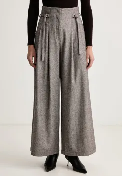 Isabelle Blanche  pantaloni wide leg pentru femei cu lana imagine