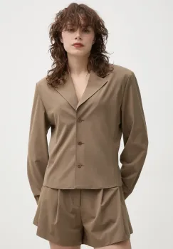 ISABELLE BLANCHE sacou culoarea bej, un singur rand de nasturi, neted, IS25SS-J002-T003 imagine