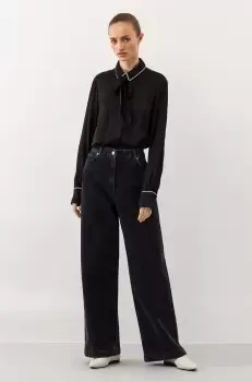 Ivy & Oak Bluza femei, culoarea negru, material neted imagine