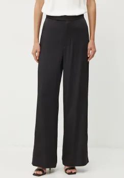 Ivy Oak pantaloni femei, culoarea negru, drept, high waist, IO115175 imagine