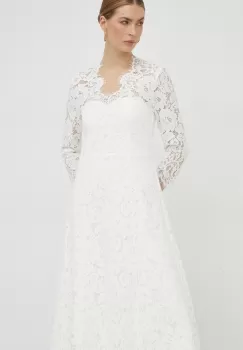 Ivy Oak rochie culoarea alb, maxi, evazati imagine