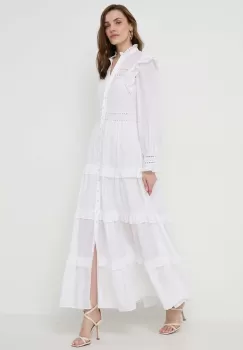 Ivy Oak rochie culoarea alb, maxi, evazati, IO117619 imagine