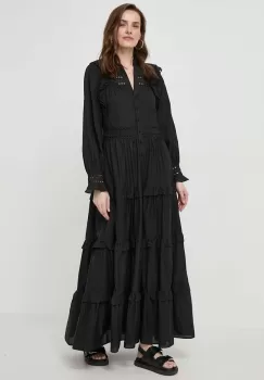 Ivy Oak rochie culoarea negru, maxi, evazati, IO117619 imagine