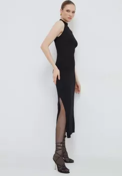 Ivy Oak rochie culoarea negru, midi, evazati imagine