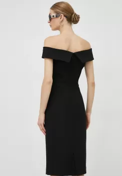 Ivy Oak rochie culoarea negru, mini, mulata imagine