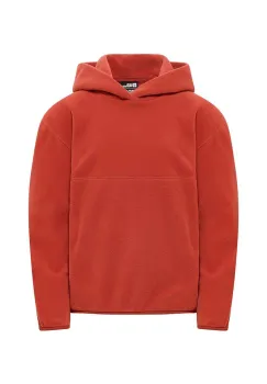 Jack Wolfskin bluza copii culoarea maro, cu gluga, neted, A60302 imagine
