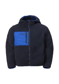 Jack Wolfskin bluza copii ICE CURL HOOD culoarea negru, cu gluga, neted imagine