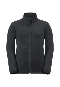 Jack Wolfskin bluza copii TAUNUS JACKET K culoarea negru, neted imagine