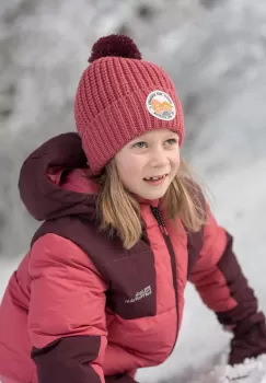 Jack Wolfskin caciula copii POMPOM BADGE culoarea roz imagine