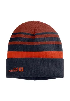 Jack Wolfskin caciula copii STRIP NIT culoarea albastru marin imagine