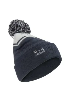 Jack Wolfskin caciula copii STRIPY POMPOM BEANIE K culoarea bleumarin, A65252 imagine
