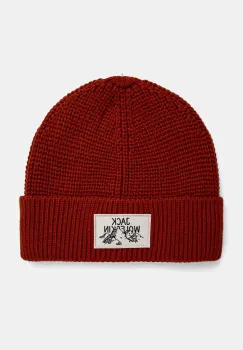 Jack Wolfskin caciula culoarea maro, din tricot gros, A61610 imagine