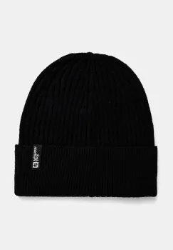 Jack Wolfskin caciula culoarea negru, din tesatura neteda imagine