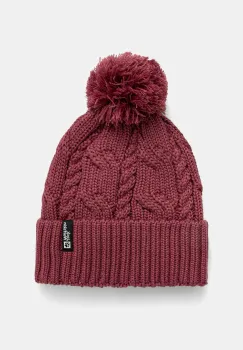 Jack Wolfskin caciula Pompom culoarea bleumarin, de lana, 1905092 imagine