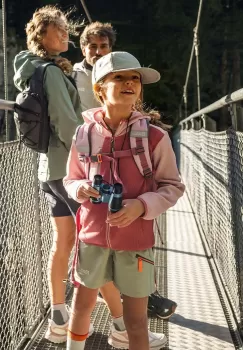 Jack Wolfskin geaca copii ACTAMICRID MIDLAYER culoarea roz imagine