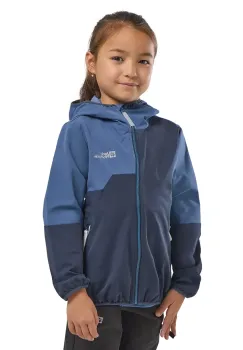 Jack Wolfskin geaca copii TURBULENCE HOODED JKT K culoarea albastru marin, A63683 imagine