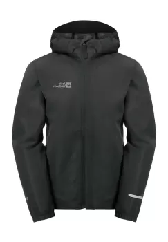Jack Wolfskin geaca de ploaie copii FLAZE culoarea negru imagine