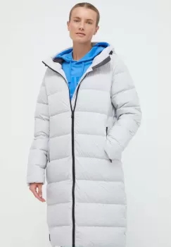 Jack Wolfskin geaca de puf femei, culoarea gri, de iarna imagine