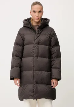 Jack Wolfskin geaca de puf ICY HILL culoarea maro, de iarna, oversize, A65093 imagine