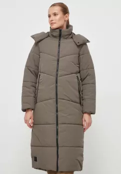 Jack Wolfskin geaca femei, culoarea gri, de iarna imagine