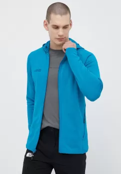 Jack Wolfskin hanorac Baiselberg barbati, culoarea verde, cu gluga, neted imagine