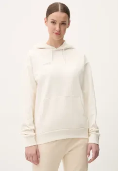Jack Wolfskin hanorac de bumbac Essential femei, culoarea bej, cu gluga, neted, A63848 imagine
