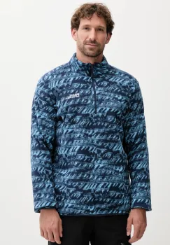 Jack Wolfskin hanorac fleece BIG SKY culoarea bleumarin, cu imprimeu, A65447 imagine