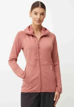 Jack Wolfskin hanorac Kolbenberg culoarea portocaliu, cu gluga, neted, 1711072 imagine