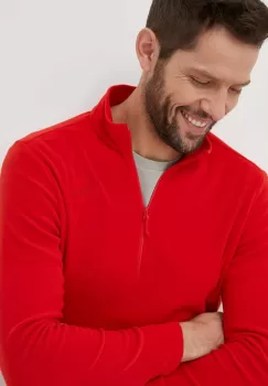 Jack Wolfskin hanorac Taunus barbati, culoarea rosu, neted imagine