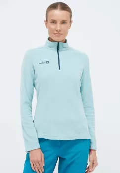 Jack Wolfskin hanorac Taunus culoarea turcoaz, neted imagine