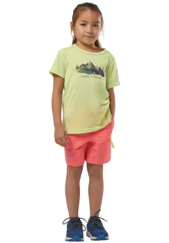 Jack Wolfskin pantaloni scurti copii TURBULENCE SHORTS K culoarea roz, neted, talie reglabila, A63685 imagine
