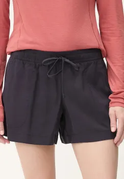 Jack Wolfskin pantaloni scurti Montero culoarea bleumarin, uni, high waist, A63889 imagine