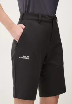 Jack Wolfskin pantaloni scurti outdoor Pico Trail culoarea negru, neted, high waist, A63909 imagine