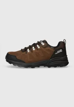 Jack Wolfskin pantofi Refugio Texapore Low barbati, culoarea maro imagine