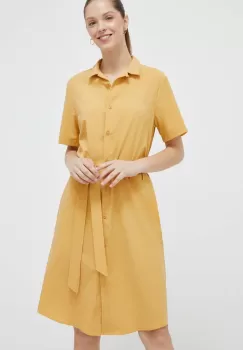 Jack Wolfskin rochie 10 culoarea galben, mini, evazati imagine