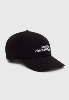 Jack Wolfskin sapca culoarea negru, cu imprimeu imagine