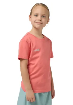 Jack Wolfskin tricou de bumbac pentru copii ESSENTIAL COTTON T K culoarea roz, neted, A64184 imagine